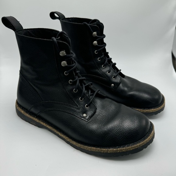 Birkenstock Bryson Black Leather Boot Lace Up Mens Size EU 44 US 11-11.5 - Picture 1 of 12